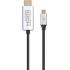 Promate HDLink-60H USB-C to HDMI Cable Premium USB Type-C to 4K 60Hz HDMI Cable Adapter (Thunderbolt 3 Compatible) with UHD Support 1.8m Cable - Gray