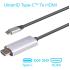 Promate HDLink-60H USB-C to HDMI Cable Premium USB Type-C to 4K 60Hz HDMI Cable Adapter (Thunderbolt 3 Compatible) with UHD Support 1.8m Cable - Gray
