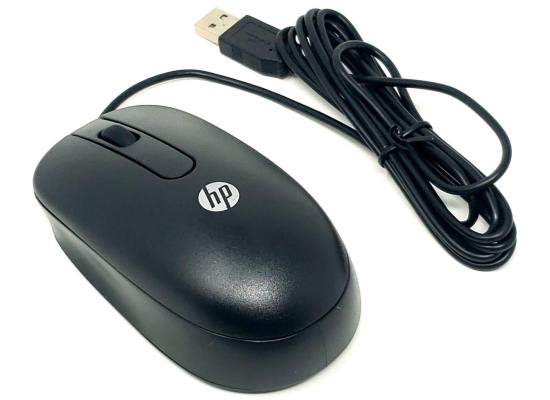 HP Wire USB Optical Computer Scroll Mouse 800 DPI Left-handed or right-handed (Brown Box)