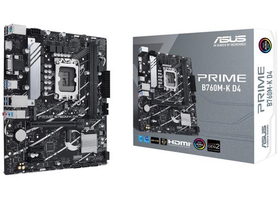 ASUS PRIME B760M-K D4 Intel 13th Gen Motherboard PCIe 4.0 DDR4 2xM.2 PCIe 4.0 Mainboard