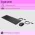 HP 150 Wired Keyboard & Mouse Combo USB 12 Shortcut Keys 6° Adjustable Slope Keyboard & 1600 DPI Optical Sensor Mouse