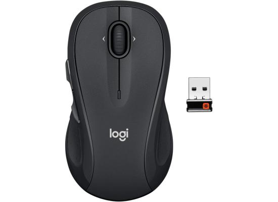Logitech M510 Wireless Rubber Grips 5 Programmable Buttons up to 24-Months Battery USB Unify - Black