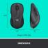Logitech M510 Wireless Rubber Grips 5 Programmable Buttons up to 24-Months Battery USB Unify - Black