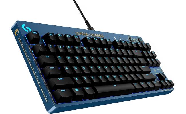 Logitech G PRO Mechanical Ultra-Portable Tenkeyless Design Detachable USB Cable LIGHTSYNC RGB Backlit Keys League of Legends Edition