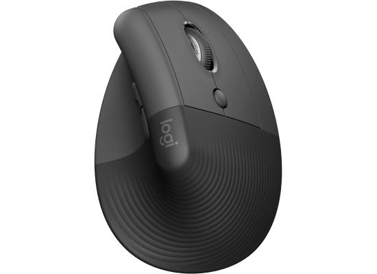 Logitech NEW Lift Vertical Ergonomic Mouse Wireless, Bluetooth Quiet clicks 4 buttons For Windows/macOS/iPadOS, Laptop, PC , Graphite
