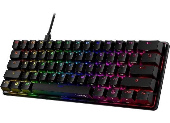 HyperX Alloy Origins 60% Small RGB Mechanical Double Shot PBT Keycaps US Layout HyperX Tactile Aqua Switch