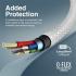 Promate XCord-Ai USB-A to Lightning Cable Super-Fast Charger 1M Anti-Tangle Silicone Cord - White