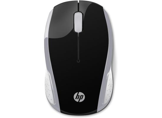 HP 200 USB Wireless Mouse with 1000 DPI Optical Sensor 2.4 GHz Wireless Cconnectivity Ambidextrous Design - Silver