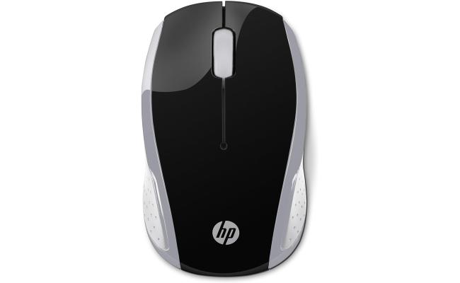 HP 200 USB Wireless Mouse with 1000 DPI Optical Sensor 2.4 GHz Wireless Cconnectivity Ambidextrous Design - Silver
