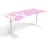 Arozzi Arena Ultrawide Curved Gaming Desk Water ResistantMat Custom Monitor Mount Cable Management  - Pink