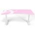 Arozzi Arena Ultrawide Curved Gaming Desk Water ResistantMat Custom Monitor Mount Cable Management  - Pink