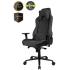Arozzi Vernazza VENTO Top-tier Hybrid Furniture Fabric / PU Leather Details & Full Back Chair - Dark Grey