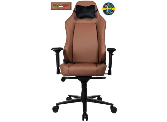 Arozzi Primo PREMIUM 100% Full Italian Leather Improved Foam Aluminum Base & Built in Lumbar Support Chair (( Open Box ))