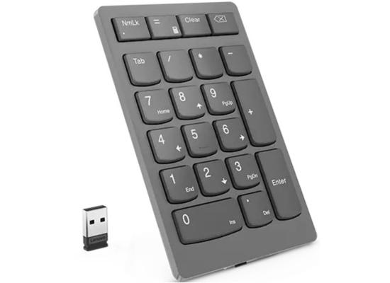 Lenovo Go Wireless Numeric Keypad RF 2.40 GHz Scissors Keyswitch - Storm Gray