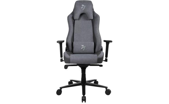 Arozzi Vernazza VENTO Top-tier Hybrid Furniture Fabric / PU Leather Details & Full Back Chair - Ash