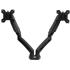 Arozzi Alzare Dual Gas Lift Monitor Arm 360° Screen Rotation Cable Management - Black