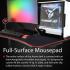 Arozzi Arena Fratello Curved Desk Full Surface Water Resistant Mat Custom Monitor Mount Cable Management - Black