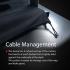 Arozzi Arena Fratello Curved Desk Full Surface Water Resistant Mat Custom Monitor Mount Cable Management - Black