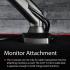 Arozzi Arena Fratello Curved Desk Full Surface Water Resistant Mat Custom Monitor Mount Cable Management - Black