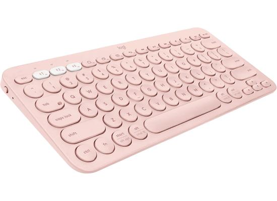 Logitech K380 Bluetooth Windows, Mac, Chrome , Android, iPad, iPhone, Apple TV up to 3 Devices Arabic / English – Rose