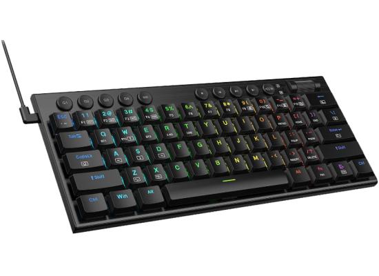 Redragon K632 Noctis 60% Wired RGB Mechanical Ultra-Thin Low Profile Dedicated Media Control - Linear Red Switch