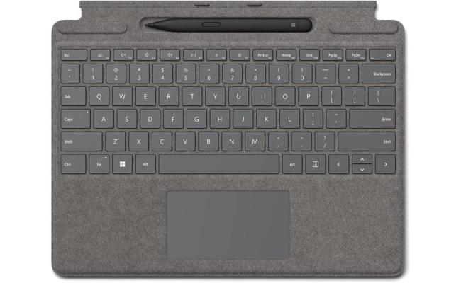 Microsoft Surface Pro Signature Keyboard & Slim Pen 2 Compatible With Surface Pro 8 / Pro X English Layout - Platinum Microsoft Surface Pro Signature Keyboard & Slim Pen 2 Compatible With Surface Pro 8 / Pro X English Layout - Platinum