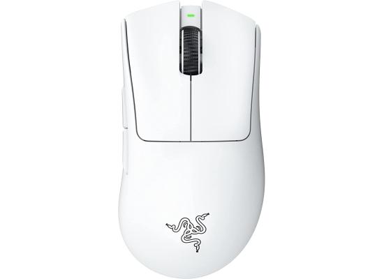 Razer DeathAdder V3 Pro HyperSpeed Wireless 63g Lightweight Focus Pro 30K Optical Sensor Switches Gen-3 - White Color