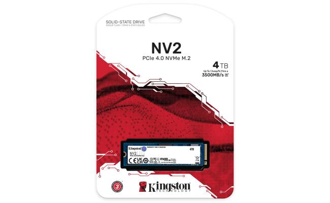 Kingston NV2 4TB M.2 2280 NVMe PCIe 4.0 Internal SSD Up to 3500 MB/s