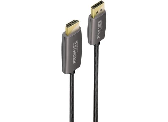 Promate ProLink-DP-200 DisplayPort to HDTV Moniter Cable UHD 4K Gold Platted 2m Nylon Braided Cable 18Gbps Transmission Speed
