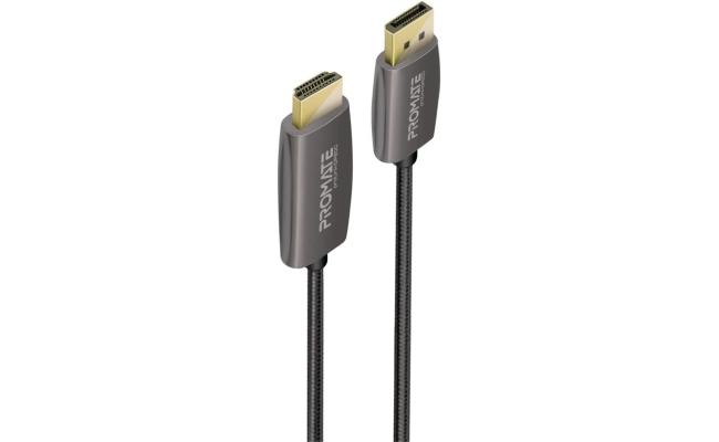 Promate ProLink-DP-200 DisplayPort to HDTV Moniter Cable UHD 4K Gold Platted 2m Nylon Braided Cable 18Gbps Transmission Speed