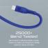 Promate USB-C to Lightning Cable Apple MFi Certified Lightning Cable w/ 20W Power Delivery 120 cm Anti-Tangle Silicone - Blue