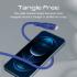 Promate USB-C to Lightning Cable Apple MFi Certified Lightning Cable w/ 20W Power Delivery 120 cm Anti-Tangle Silicone - Blue