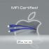 Promate USB-C to Lightning Cable Apple MFi Certified Lightning Cable w/ 20W Power Delivery 120 cm Anti-Tangle Silicone - Blue