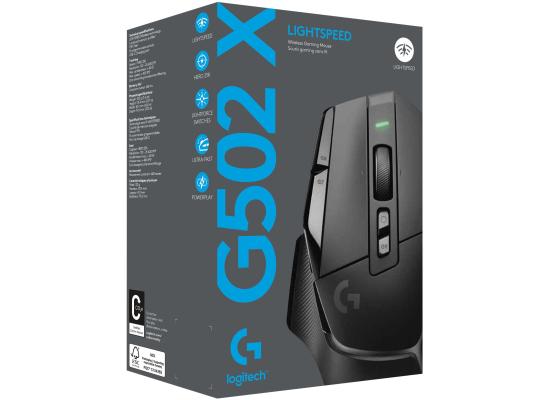 Logitech G502 X LIGHTSPEED Wireless w/ LIGHTFORCE Hybrid Optical-Mechanical Switches HERO 25K Sensor For  macOS & Windows - Black
