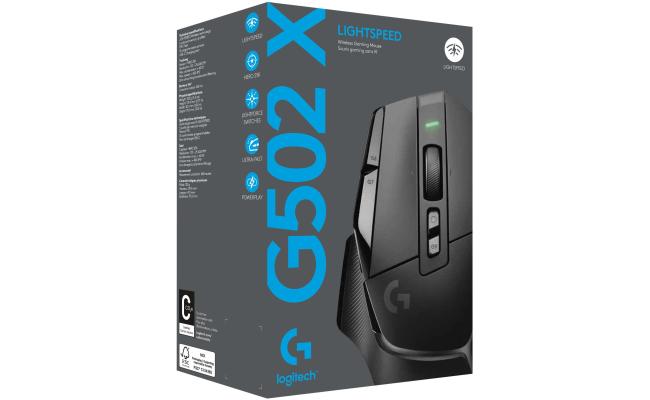 Logitech G502 X LIGHTSPEED Wireless w/ LIGHTFORCE Hybrid Optical-Mechanical Switches HERO 25K Sensor For macOS & Windows - Black Logitech G502 X LIGHTSPEED Wireless w/ LIGHTFORCE Hybrid Optical-Mechanical Switches HERO 25K Sensor For macOS & Windows - Black
