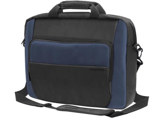 Promate Limber-MB Messenger Lightweight 15.6" Laptop Bag w/ Secure Zippers Water-Resistance Luggage Belt - Black