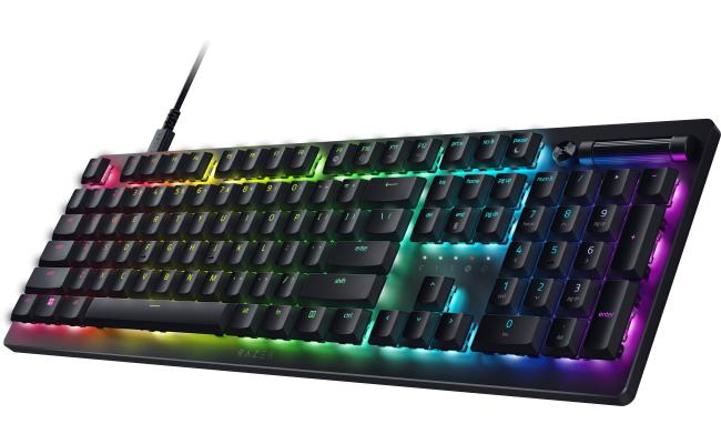 Razer DeathStalker V2 Low-Profile Optical Switches Durable Keycaps & Aluminum Top Plate w/ Roller & Media Button - Linear Red Razer DeathStalker V2 Low-Profile Optical Switches Durable Keycaps & Aluminum Top Plate w/ Roller & Media Button - Linear Red