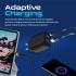 Promate BiPlug-2 USB-C Adapter Universal 17W Multi-Port Wall Charger with 5V/3A Type-C Port & 5V/2.4A USB-A Port EU Outlet - Black