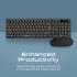Promate ProCombo-12 Wireless Keyboard & Mouse Combo Sleek Nano USB Receiver Spill-Proof Design 12 Media Keys Arabic / English