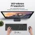 Promate ProCombo-12 Wireless Keyboard & Mouse Combo Sleek Nano USB Receiver Spill-Proof Design 12 Media Keys Arabic / English
