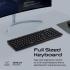 Promate ProCombo-12 Wireless Keyboard & Mouse Combo Sleek Nano USB Receiver Spill-Proof Design 12 Media Keys Arabic / English