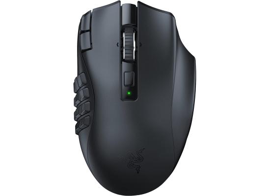 Razer Naga V2 HyperSpeed Wireless MMO 19 Buttons HyperScroll Focus Pro 30K Optical Sensor Mechanical Switches Gen2 Up to 400 Hr Battery Life