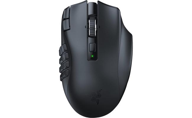 Razer Naga V2 HyperSpeed Wireless MMO 19 Buttons HyperScroll Focus Pro 30K Optical Sensor Mechanical Switches Gen2 Up to 400 Hr Battery Life