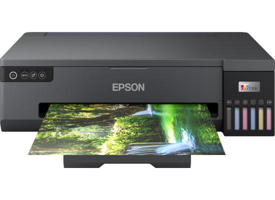 EPSON EcoTank L18050 Ink Printer, 6 Color Dye Based Inks, A3+ Borderless Photo Printing, Print Speed Appx 27 sec* (4R) / 65 sec* (A4), CD/DVD/PVC/ID Card Printing, WiFi Direct, Black
