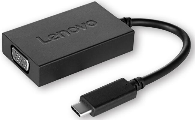 Lenovo 4X90M42956 USB Type-C to VGA Plug and Play Converter Cable Adaptor - Black Lenovo 4X90M42956 USB Type-C to VGA Plug and Play Converter Cable Adaptor - Black