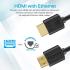 Promate ProLink4K2-300 4K HDMI Cable High-Speed 3M HDMI w/ 24K Gold Plated Connector - Black