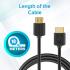 Promate ProLink4K2-300 4K HDMI Cable High-Speed 3M HDMI w/ 24K Gold Plated Connector - Black