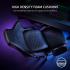 Razer Iskur XL Ergonomic Lumbar Support System Multi-Layered Synthetic Leather Foam Cushions Engineered to Carry Memory Foam Head Cushion - Black