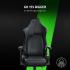 Razer Iskur XL Ergonomic Lumbar Support System Multi-Layered Synthetic Leather Foam Cushions Engineered to Carry Memory Foam Head Cushion - Black