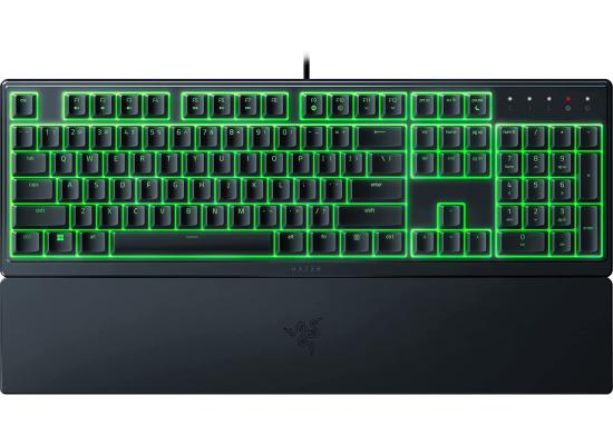 Razer Ornata V3 X Gaming Low-Profile Keys Silent Membrane Switches Spill Resistant Chroma RGB Lighting Ergonomic Wrist Rest - Black